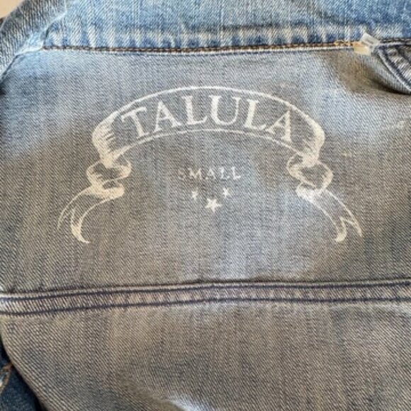 Talula Aritzia Denim and Vegan Leather Jacket - Picture 8 of 12